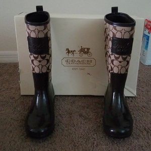Coach rain boots